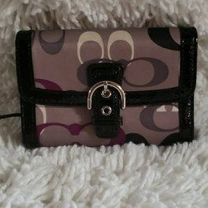 Coach Soho Signature Bifold Buckle Wallet